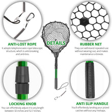 Load image into Gallery viewer, Rubber Fishing Net with Handle - Telescoping Fish Nets for Fishing
