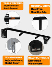 Load image into Gallery viewer, Fitarc Heavy Duty Wall Mount Pull Up Bar - Wall Mounted for 7-8ft Beams
