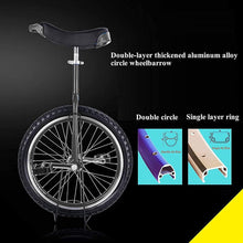 Load image into Gallery viewer, 20&quot; Adult Unicycle for Beginners, Comfortable Ergonomic Saddle, Manganese Steel Frame, Fitness &amp; Travel Bike

