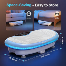 Load image into Gallery viewer, MERACH Vibration Plate Exercise Machine, 4D Whole Body Workout Vibrating Platform for Lymphatic Drainage Weight Loss Muscle Activation, Home Fitness Equipment with Bluetooth Light Pull Cord
