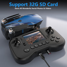 Load image into Gallery viewer, FPV Drone with Camera for Adults LCD Screen RC Foldable Mini Drones for Kids Beginners, Brushless Motor 270° Obstacle Avoidance, Support 32G SD Card MAX Under 250G Gift for the Children Boys and Girls
