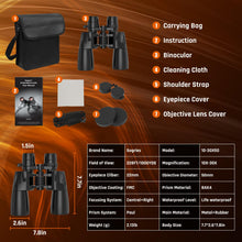 Load image into Gallery viewer, 10-30x50 Zoom Binoculars for Adults High Powered
