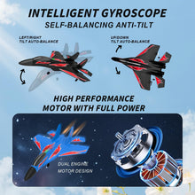 Load image into Gallery viewer, QFCST Foam Remote Control Wireless Airplanes RC Planes, Remote Control Fighter Toys, 2CH 2.4Ghz RC Fighter Jet with Light, Hobby Rc Airplanes Easy to Fly for Kids Boys Adults(Yellow)
