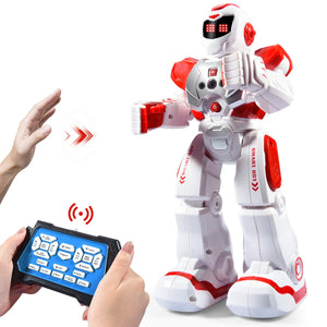 RC Smart Robot Toys for Kids, Intelligent Programmable Robot with Infrared Controller, Gesture Sensing, Singing, Dancing (Red)