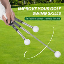 Load image into Gallery viewer, FODESAN Retractable Left-Handed Golf Swing Training Aid: Portable Grip Trainer with Click Feedback Sound – Ideal for Left-Handed Players, Muscle Training, for Beginners &amp; Enthusiasts
