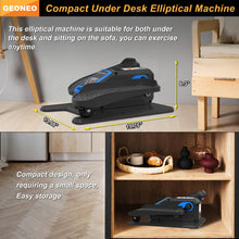Load image into Gallery viewer, Under Desk Elliptical Machine, Electric Elliptical Leg Exerciser for Senior, Quiet and Compact Electric Seated Pedal Exerciser for Home with Monitor, Remote Control and 12 Adjustable Speeds (Blue)
