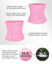 Load image into Gallery viewer, FeelinGirl Waist Trainer Belt Hook Loop Cincher for Tummy Control - Deep Pink XS
