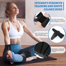 Load image into Gallery viewer, BECOJADDE Ankle Weights Set of 2 (2 lb Each) Adjustable Wrist Weights- Gray Black
