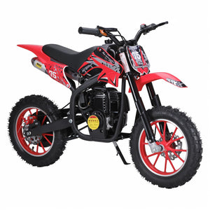49cc 4-Stroke Mini Dirt Bike, Gas Powered Kids Dirt Bikes, Mountain Off Road Mini Motorcycle, Gas Dirt Bike with Disc Brakes