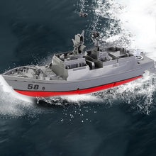 Load image into Gallery viewer, Remote Controlled Warship Battleship Destroyer Boat 10km/h 4WD 2.4G RC Boat On Water Lakes Pools Exhibits Models for Boys Kids

