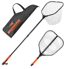 Load image into Gallery viewer, KastKing Brutus Fishing Landing Net with Boat Hook, Silicone Mesh
