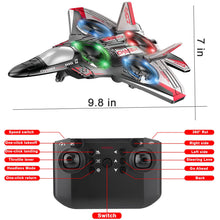 Load image into Gallery viewer, Jet Fighter Stunt RC Plane - Foam Remote Control Drone Helicopter Airplane with LED Lights, Drones for Kids, Toys
