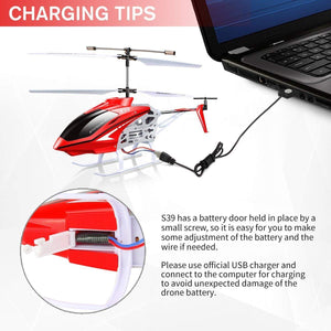 RC Helicopter, S39 Aircraft with 3.5 Channel, Bigger Size, Sturdy Alloy Material, Gyro Stabilizer and High & Low Speed -Red