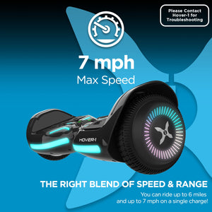Electric Hoverboard - 7MPH Top Speed, 6 Mile Range, Long Lasting Li-Ion Battery - 5HR Full Charge, Built-In Bluetooth Speaker