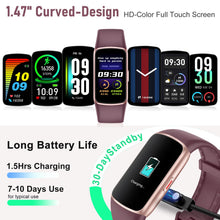 Load image into Gallery viewer, Zeacool Fitness Tracker with 24/7 Heart Rate, Blood Oxygen Sleep Monitor, 123 Sports Modes Calories Smart Watch,IP68 Waterproof Step Counter Activity Trackers Health Pedometer for Women Men Bordeaux
