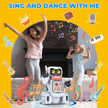 Load image into Gallery viewer, Robot Toys for Kids, Programmable Remote Control Toy, Interactive Toys with Talking Flash Cards, Smart Robot with LED
