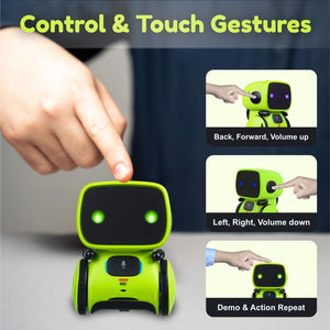 R1 Robot Toys for Kids 3 Pack Bundle - Smart Robot for Kids Voice Control Talking Dancing Learning Educational Toy- Blue, Green, Pink