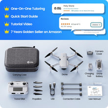 Load image into Gallery viewer, Drones with Camera for Adults 4K, 249g FAA Compliant Lightweight Foldable FPV RC Quadcopter Drone with 1200W Sensor, 20000ft Range
