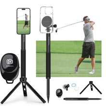 Load image into Gallery viewer, Golf Tripod &amp; Monopod, Magnetic Golf Film Stick 52" Adjustable (12N+Remote Control)
