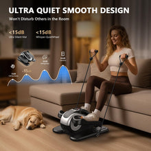 Load image into Gallery viewer, LVPIMAN Large Size Under Desk Elliptical Machine,Electric Leg Exerciser for Seniors,12 Adjustable Speeds&amp;12 Modes with Remote Control,Elastic Rope,Manual&amp;Auto Mode for Home Office
