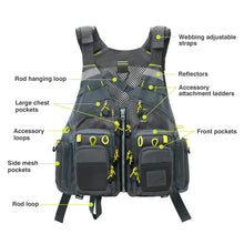Load image into Gallery viewer, Gonex Fly Fishing Vest for Men Women, Trout, Adjustable Size, 18 Pockets
