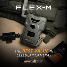 Load image into Gallery viewer, SPYPOINT Flex-M Twin Pack Cellular Trail Cameras - 2 SD Cards Included, Best Hunting Accessories, No WiFi Needed, GPS, Night Vision, IP65 Water-Resistant, 28MP Photos, &amp; 720p Videos + Sound (2)
