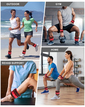 Load image into Gallery viewer, Adjustable Ankle Weights 1-10 LBS Pair with Removable Weight for Jogging, Gymnastics- Red
