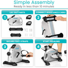 Load image into Gallery viewer, Vive Under Desk Bike Pedal Exerciser - Multicolored
