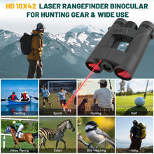 Load image into Gallery viewer, YINMONE 10x42 Laser Rangefinder Binoculars for Hunting Range Finder 2500Yds
