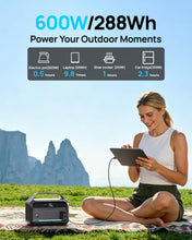Load image into Gallery viewer, Daran Portable Power Station 600W with 80W Solar Panel
