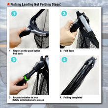 Load image into Gallery viewer, Fiblink Folding Aluminum Fishing Landing Net Fish Net with Extending Telescoping Pole Handle (45-80 inches)
