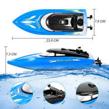 Load image into Gallery viewer, 2 Pack RC Boat Remote Control Boats for Pools and Lakes for Kids and Adults, 10 kmH 2.4 GHz RC Boat for Boys 4-7 8-12 Years
