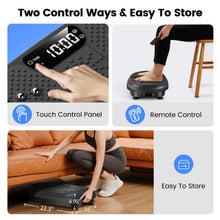 Load image into Gallery viewer, Vibration Plate Exercise Machine, Vibrating Fitness Platform for Lymphatic Drainage, Full Body Shaker Workout Equipment, Bluetooth Power Shaping Vibrate Plate, Board Sport for Home Exercise Gym, Black

