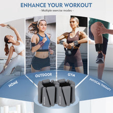 Load image into Gallery viewer, BECOJADDE Ankle Weights Set of 2 (2 lb Each) Adjustable Wrist Weights - Dark Grey
