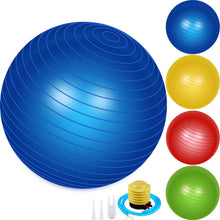 Load image into Gallery viewer, Leyndo 4 Pcs 26 Inch Yoga Exercise Ball Pilates Pregnancy Birthing Fitness Ball (Bright Color)
