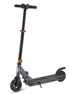 Electric Kids Scooter, Boys & Girls Ages 13+, Max Rider Weight Up to 175lbs, Top Speed of 15.5MPH, Kickstand, Grey/Orange