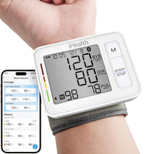 Load image into Gallery viewer, iHealth Push Wrist Blood Pressure Monitor, Bluetooth Smart BP Machine with App, Cuff Fits 5.5"-7.75" -White
