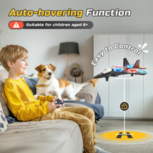 Load image into Gallery viewer, Foam Drone RC Airplane for Kids and Beginners, Remote Control Plane Fighter Jet Helicopter with Light (16Mins)
