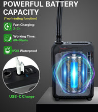 Load image into Gallery viewer, Beviliu Portable Camping Shower with 3 Gallon Food Grade Jug, Lightweight Design &amp; IPX8 Waterproof, Rechargeable Pump with LED Display, Portable Shower for Camping, Beach, Hiking, Pet Cleaning
