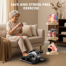 Load image into Gallery viewer, LVPIMAN Large Size Under Desk Elliptical Machine,Electric Leg Exerciser for Seniors,12 Adjustable Speeds&amp;12 Modes with Remote Control,Elastic Rope,Manual&amp;Auto Mode for Home Office
