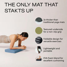 Load image into Gallery viewer, Stakt The Original Foldable Yoga Mat, Premium Foldable Exercise &amp; Workout Mat with Non-Slip Surface, Lightweight Portable for Studio or Home Use, As Seen on Shark Tank - Tide
