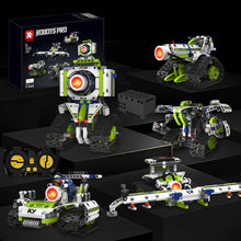 Load image into Gallery viewer, STEM Robotics Kit for Kids Ages 8-12,5 In1 Robot Building Kit Toys,337 Pcs Blocks App &amp; Remote Control Robot Building Set
