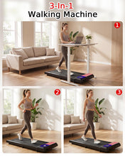 Load image into Gallery viewer, 2.5 HP Quiet Under Desk Treadmill with 8% Incline -  N4054AF-Black/Flag
