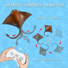 Load image into Gallery viewer, Pool Toys Remote Control Shark Boat, 2.4G RC Stingray Fish, Animal Water Toys for Kids Age 8-12, Kids Battery Pool Toys
