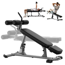 Load image into Gallery viewer, Finer Form Sit Up Bench with Reverse Crunch Handle for Ab Bench Exercises - Abdominal Exercise Equipment with 3 Adjustable Height Settings
