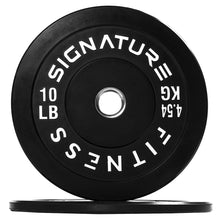 Load image into Gallery viewer, Fitvids 2" Olympic Bumper Weight Plates Set for Barbell – 10 LB – Black
