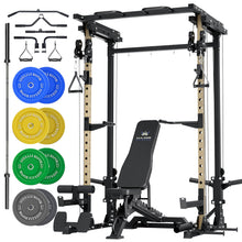 Load image into Gallery viewer, MAJOR FITNESS Drone3 Power Rack, 2500lbs Multi-Function Home Gym Squat Rack with Dual Pulley System, Pull-Up Bar &amp; J-Hooks, Heavy-Duty Steel Frame for Maximum Stability &amp; Strength Training
