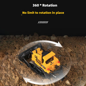 1/16 RC Bulldozer Truck Scale Model Car Hobby Grade Age Above 15 Military Army Vehicles HUINA 1554 Standard Yellow