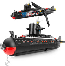 Load image into Gallery viewer, WW2 Historical Military Series Submarine Model Set, Collection Birthday Gifts Toy for Boys and Kids 8+ (519 Pieces)
