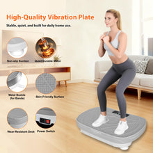 Load image into Gallery viewer, Homesy Vibration Platform Exercise Machine – Whole Body Workout, Fat-Burning &amp; Lymphatic Support, Includes Remote and Resistance Bands, Shake Plate for Home Fitness and Fat Burning for Women Men, Grey
